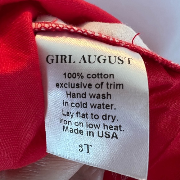 Girl August 3T Red Dress - Picture 4 of 4